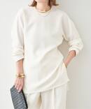 トリアセジョーゼット クルーネックプルオーバー