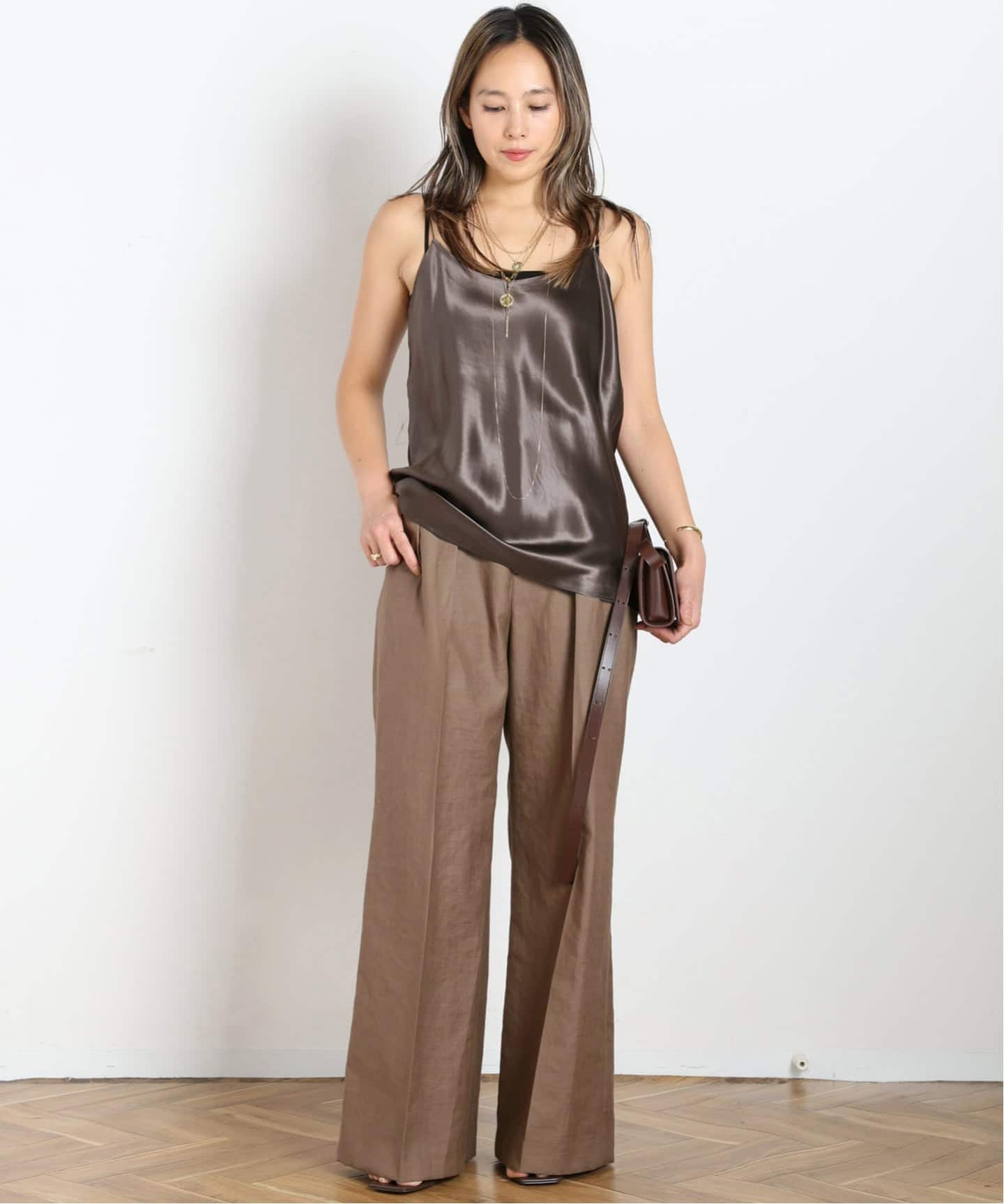 サテンキャミソール（シャツ／ブラウス）｜AP STUDIO（エーピー