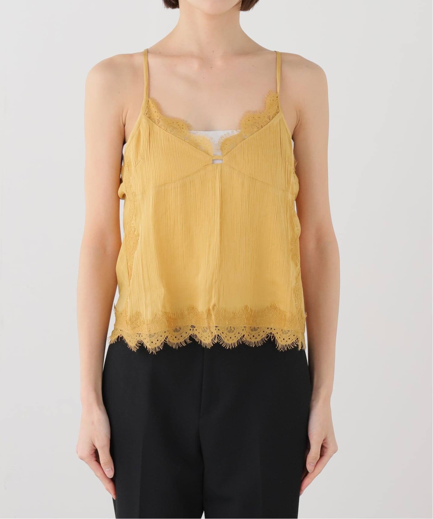 R13/アールサーティーン】LACE TRIMMED CAMI（キャミソール）｜AP