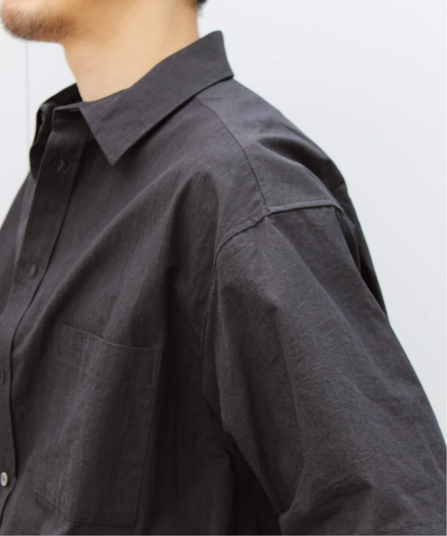 NAMELESSNESS (ネームレスネス) Classic crew グレー 4 NAMELESSNESS / ネームレスネス COTTON SHORT SLEEVE SHIRT（シャツ
