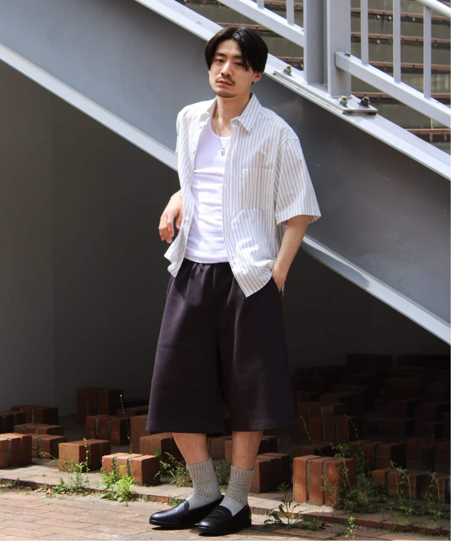 NAMELESSNESS / ネームレスネス COTTON SHORT SLEEVE SHIRT（シャツ
