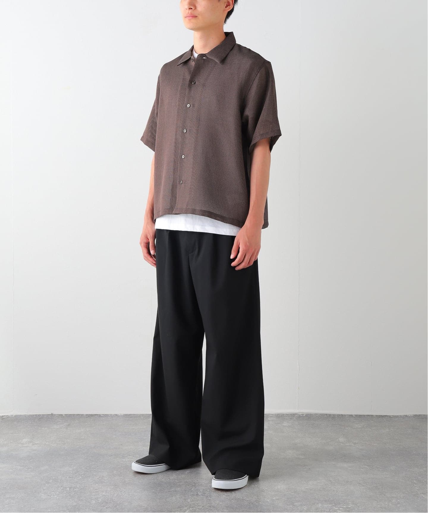 シャンブレー メッシュ レギュラー 半袖 シャツ（シャツ／ブラウス