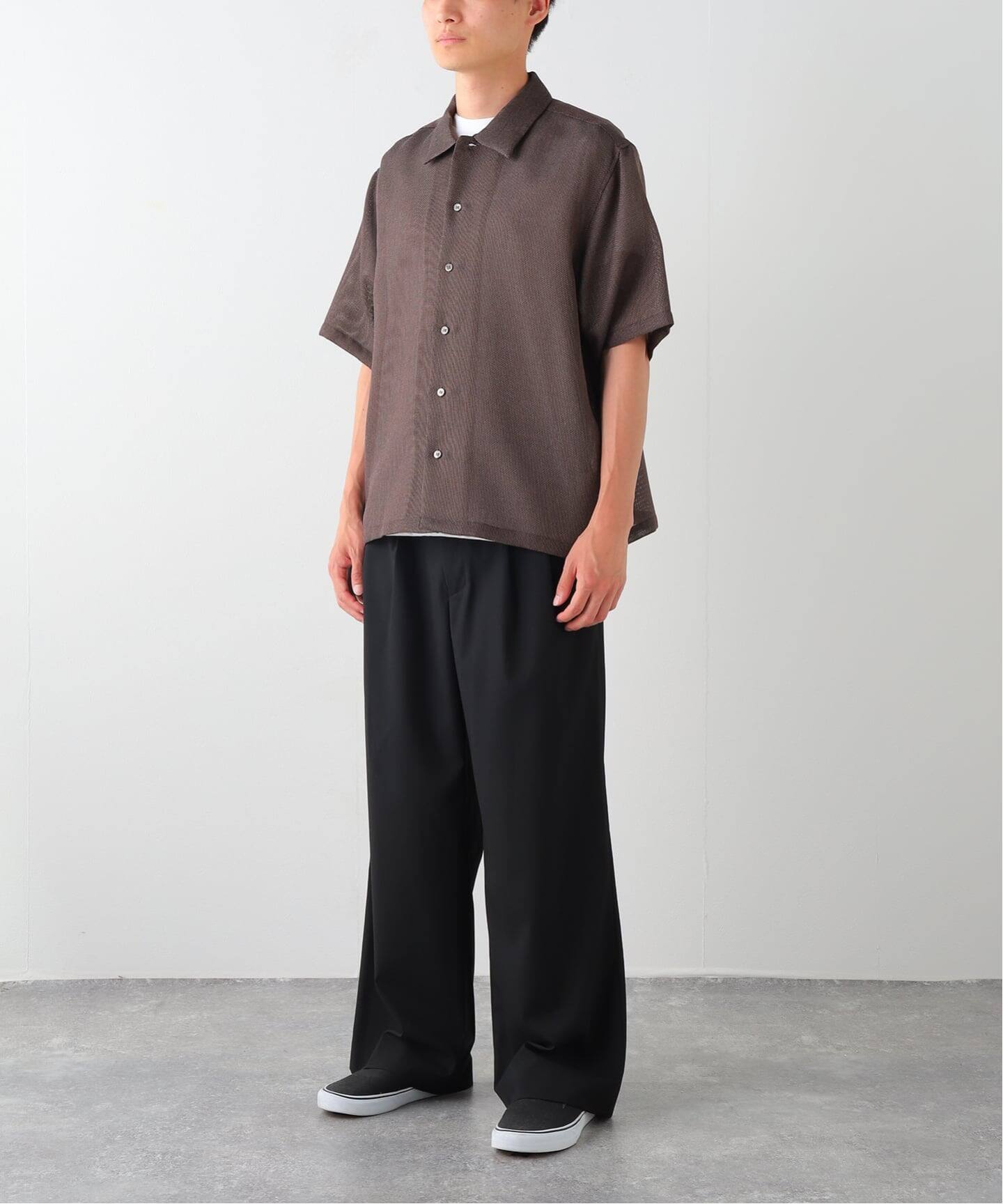 シャンブレー メッシュ レギュラー 半袖 シャツ（シャツ／ブラウス