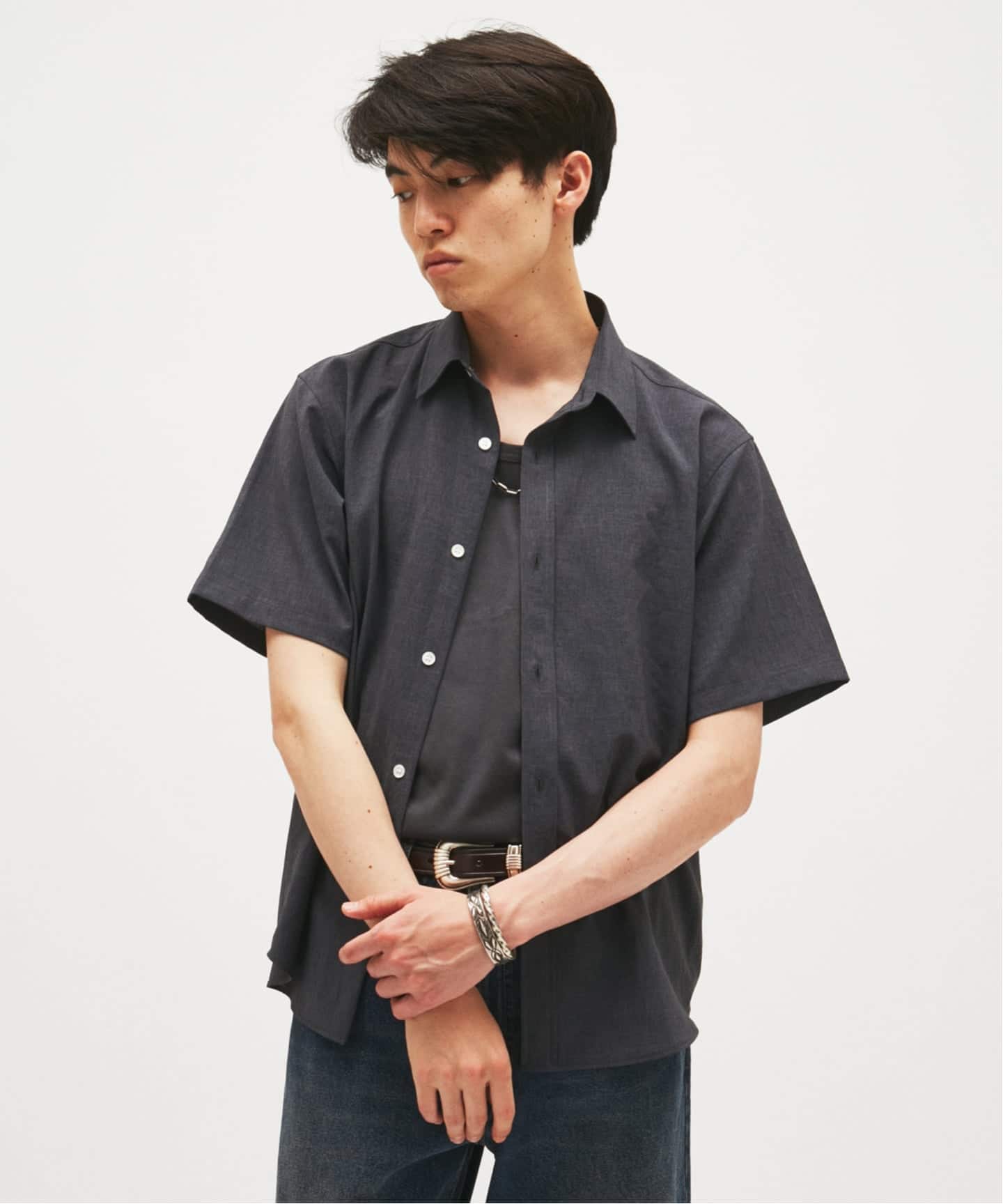 EVALET / エバレット ST レギュラー カラー 半袖 シャツ（シャツ
