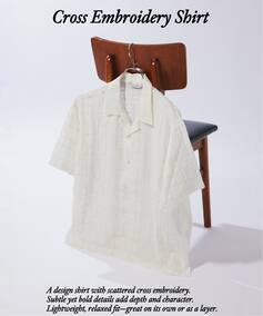 クロス エンブロイダリー 半袖 シャツ（シャツ／ブラウス）｜JOURNAL 