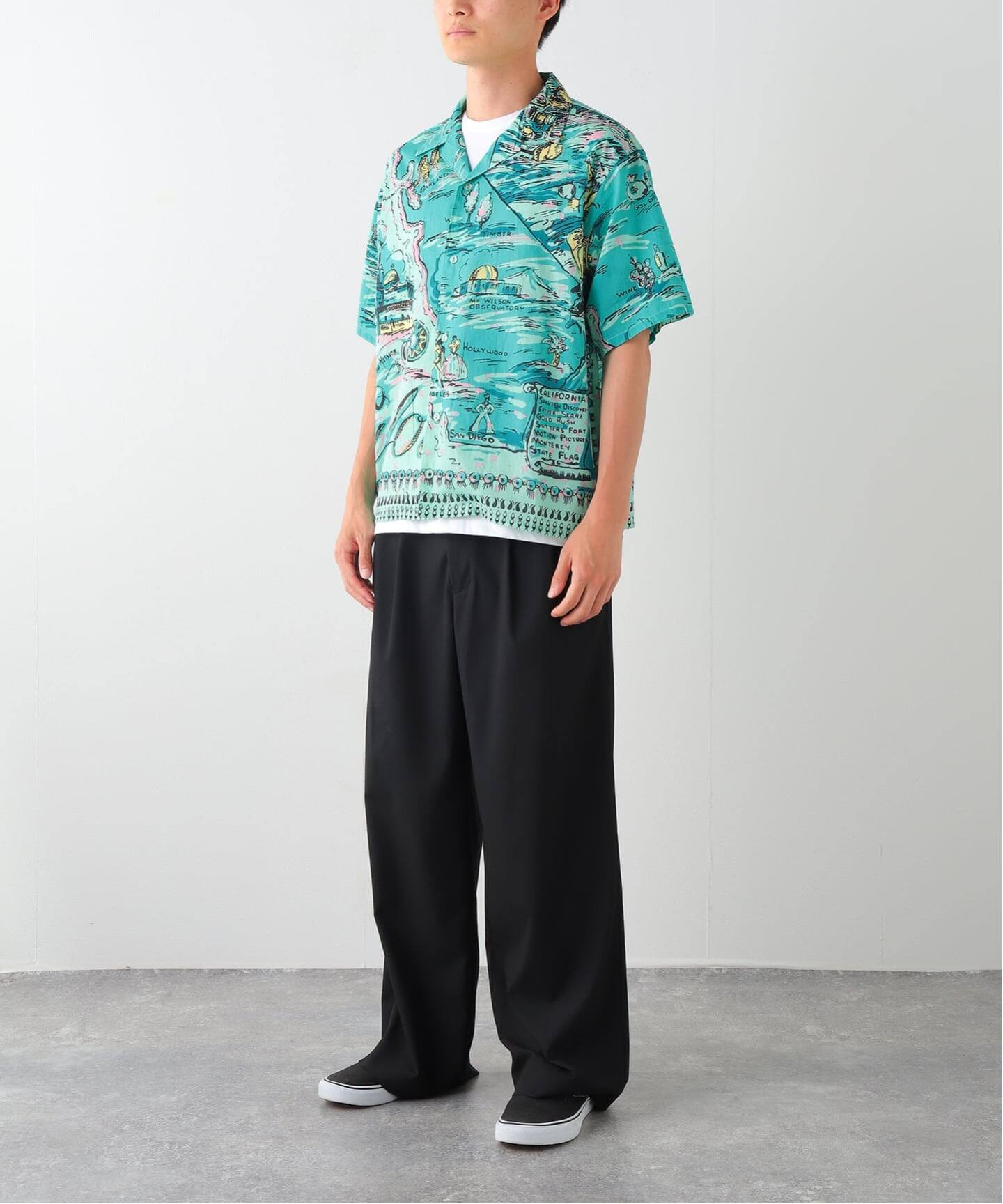 BINDU / ビンドゥー 別注 インディアン コットン パターン 半袖 シャツ
