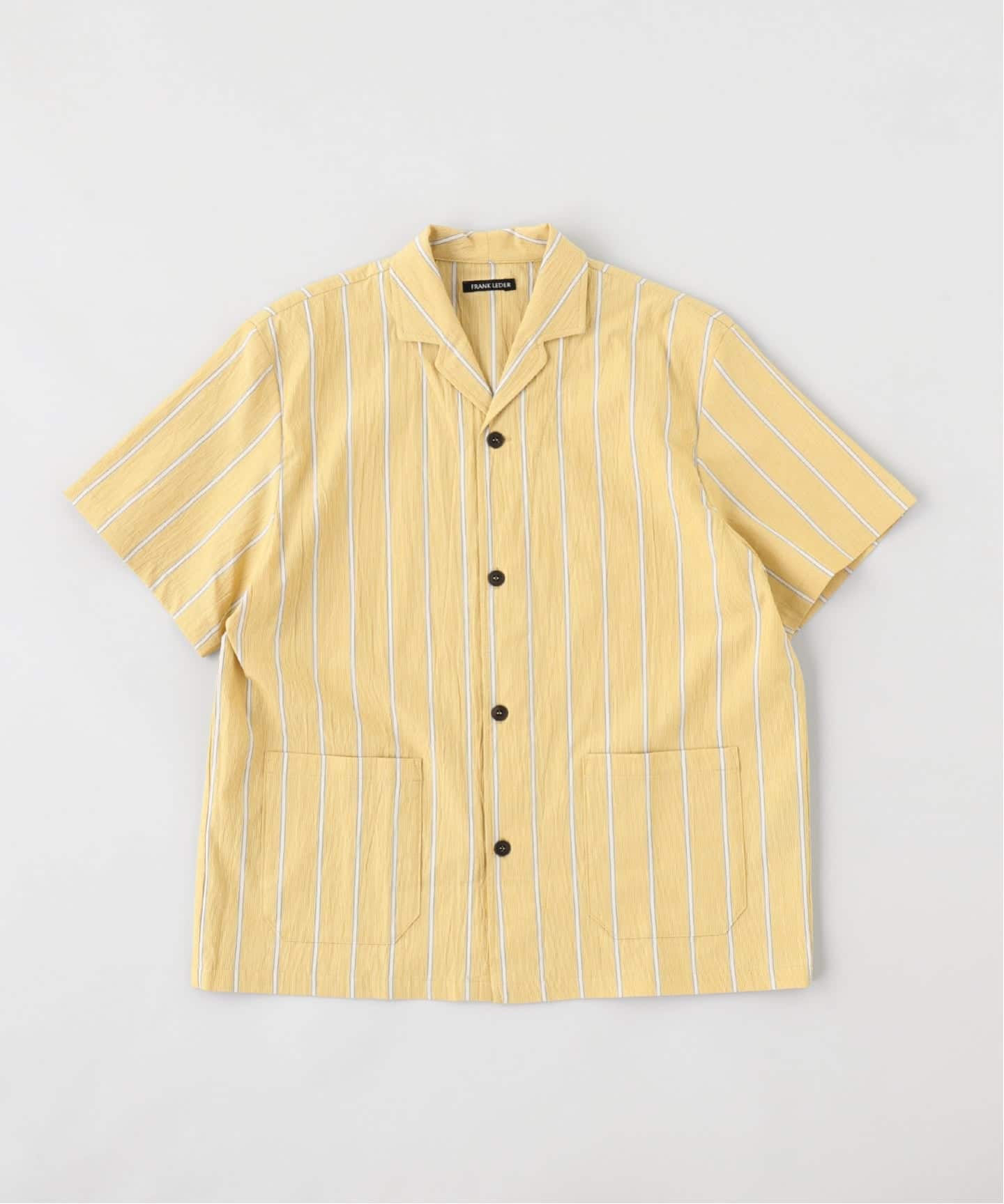 FRANK LEDER(フランクリーダー)WASHED STRIPEDC/LSH FRANK LEDER / フランクリーダー WASHED ORGANIC CTN S/S SH（シャツ