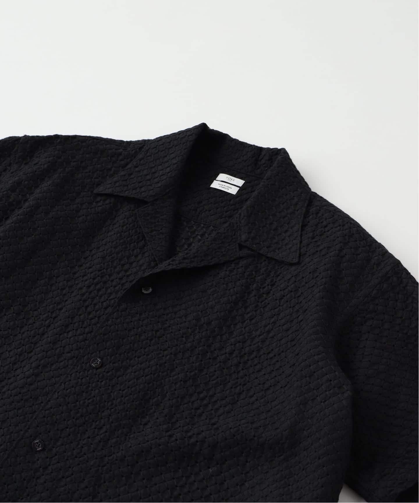 YOKE / ヨーク EMBROIDERY OPEN COLLAR SHIRT（シャツ／ブラウス