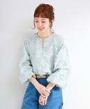 《予約》手洗い可 / 3Dレースバブルスリーブチュニック