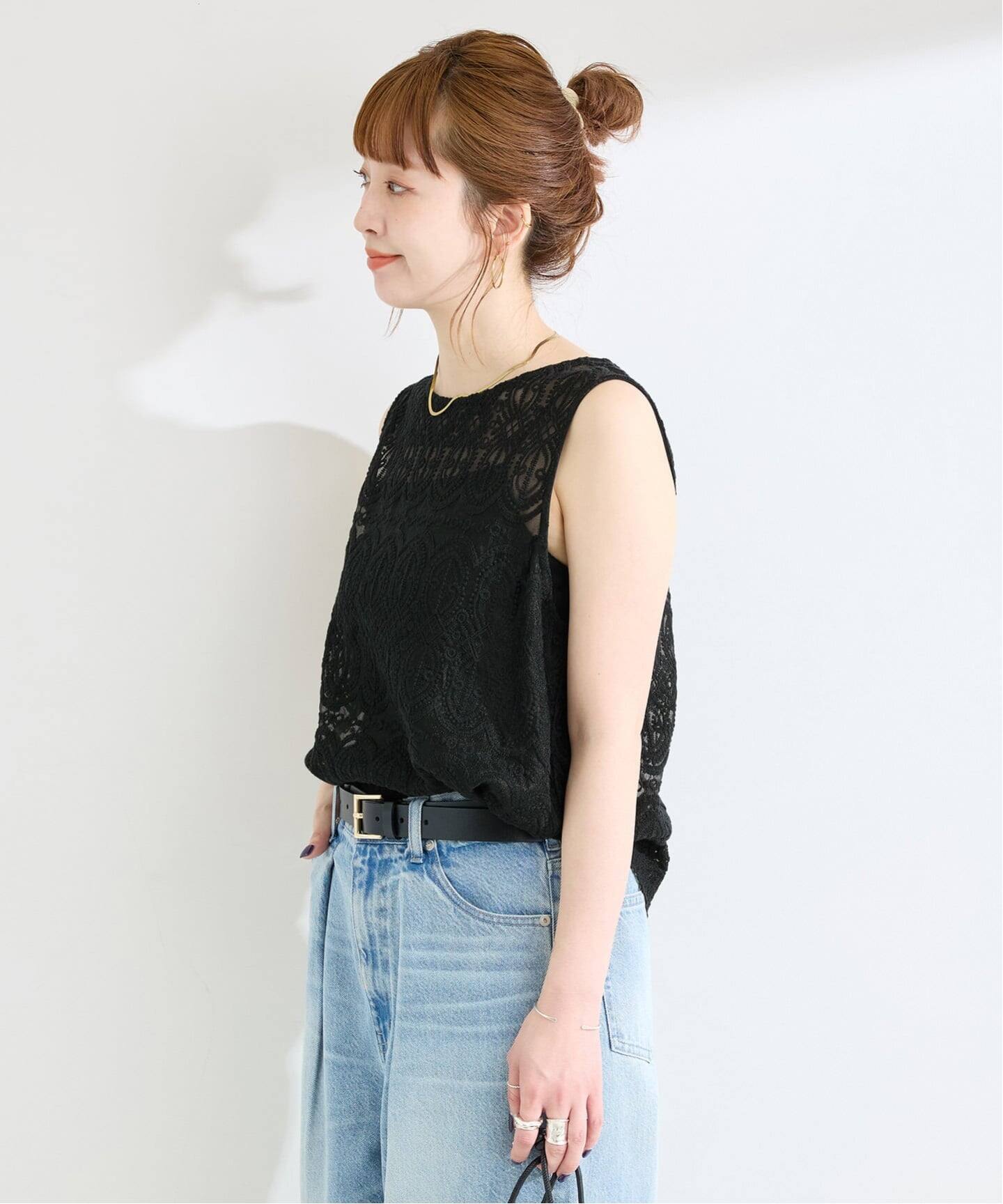 【送料込】チエコサクノースリーブ ブラウス SGN0780〕イスラミックノースリーブブラウス(大草直子さんご紹介
