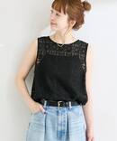 《追加》【WEB限定】手洗い可 / 総レースノースリーブブラウス