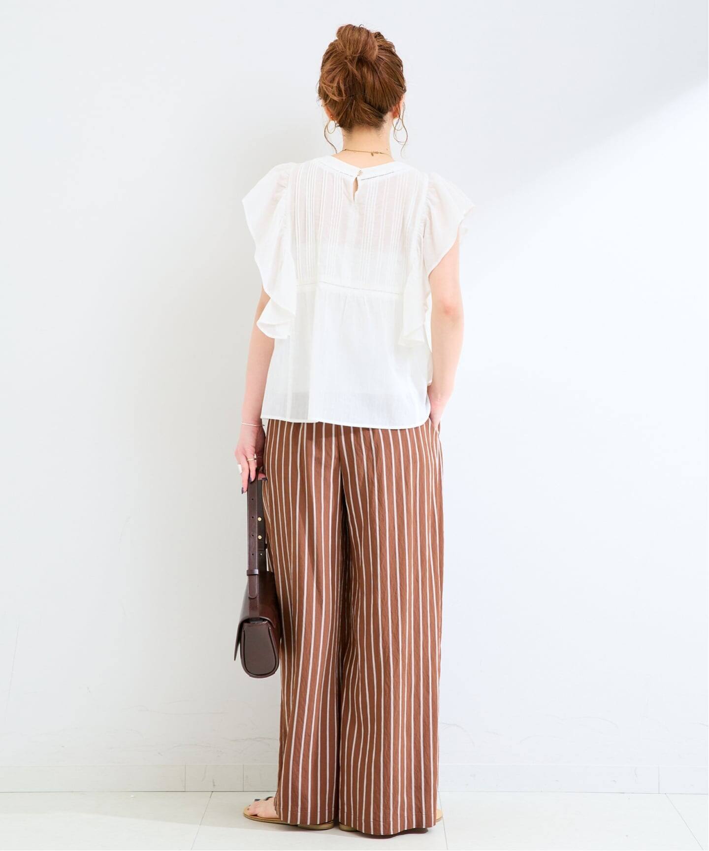 新品 フリルピンタックブラウス 追加》【WEB限定】手洗い可 / フリルピンタックブラウス（シャツ