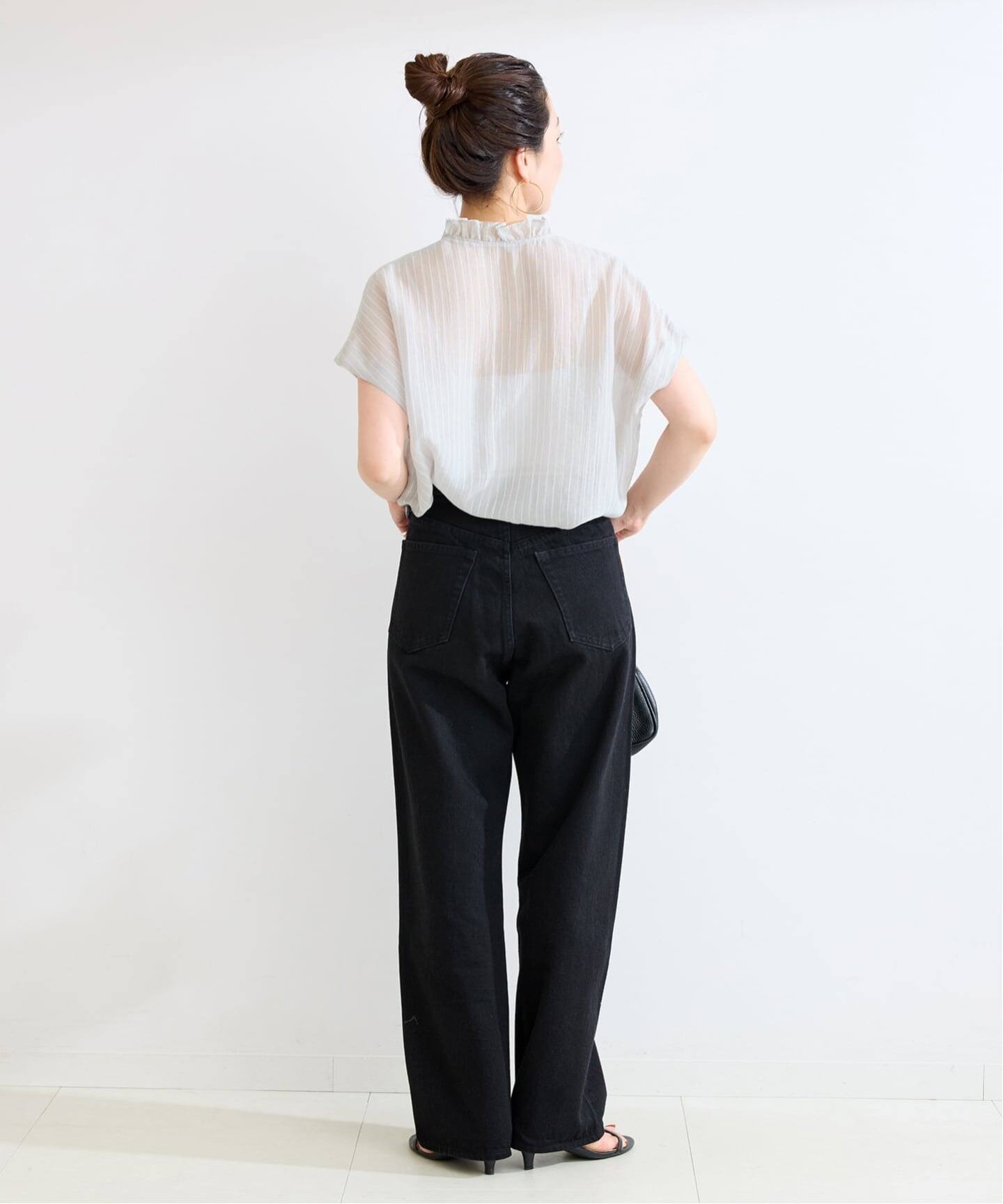WEB限定】手洗い可 / フレンチスリーブフリルブラウス（シャツ 