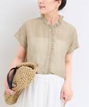 【WEB限定】手洗い可 / フレンチスリーブフリルブラウス