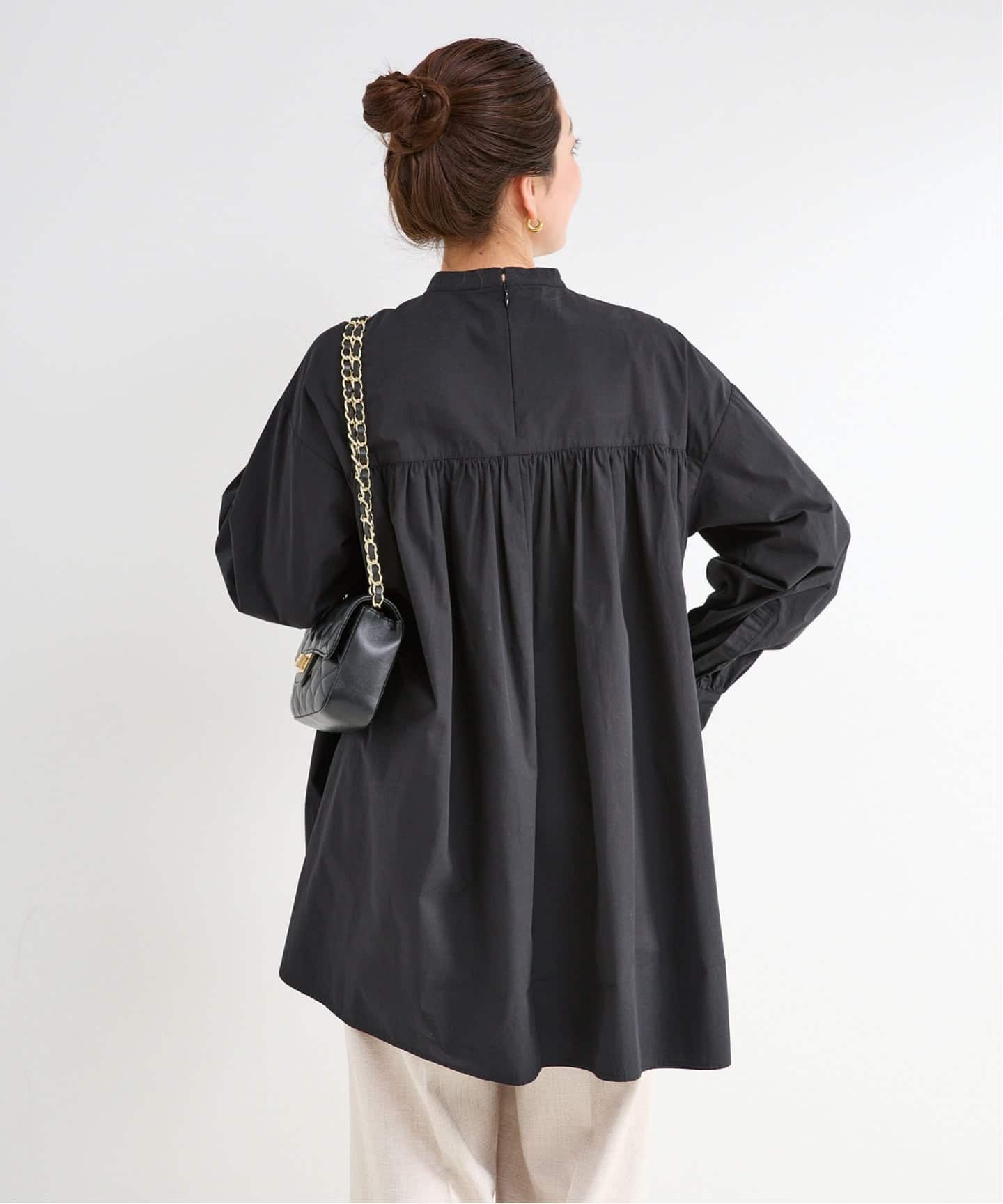 追加予約》【WEB限定】手洗い可 / ギャザーチュニックブラウス（シャツ