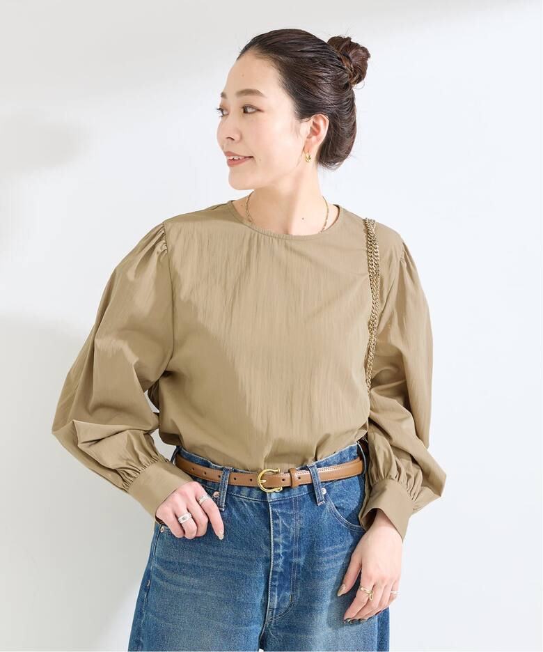 PLST UVカット チェーンパーツブラウス ベージュ S - メルカリ PLST UV 