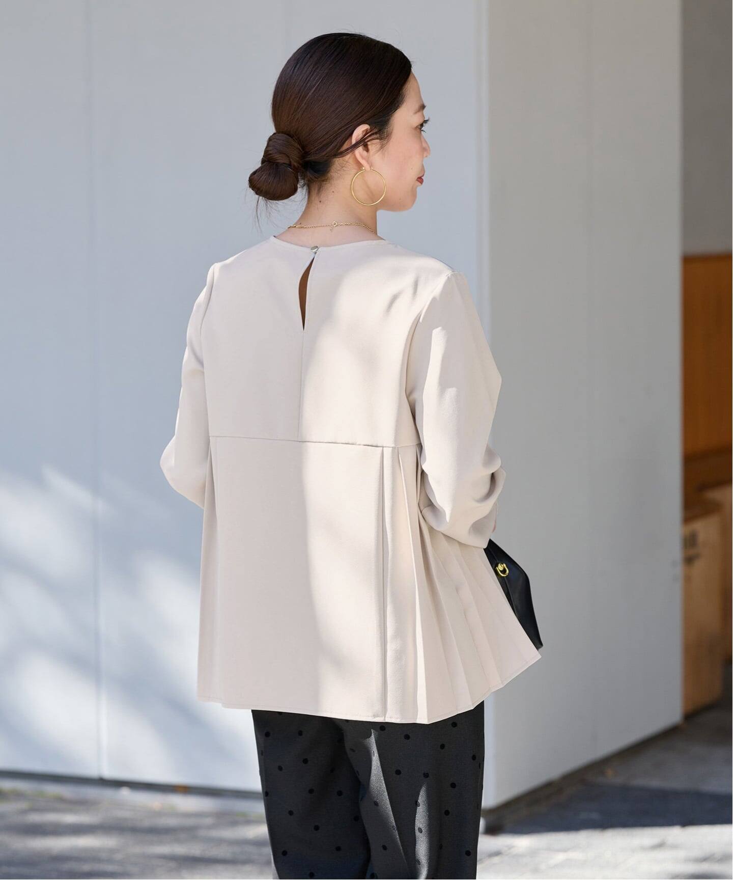 手洗い可 / 切り替えプリーツブラウス（シャツ／ブラウス）｜B.C STOCK