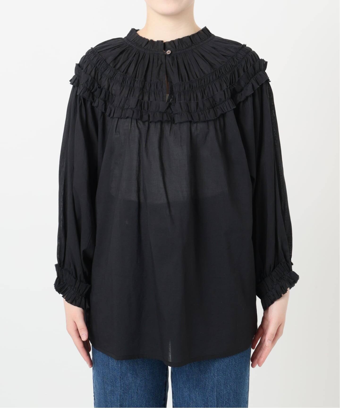 追加予約》手洗い可 / ボイル2WAYギャザーブラウス（シャツ／ブラウス