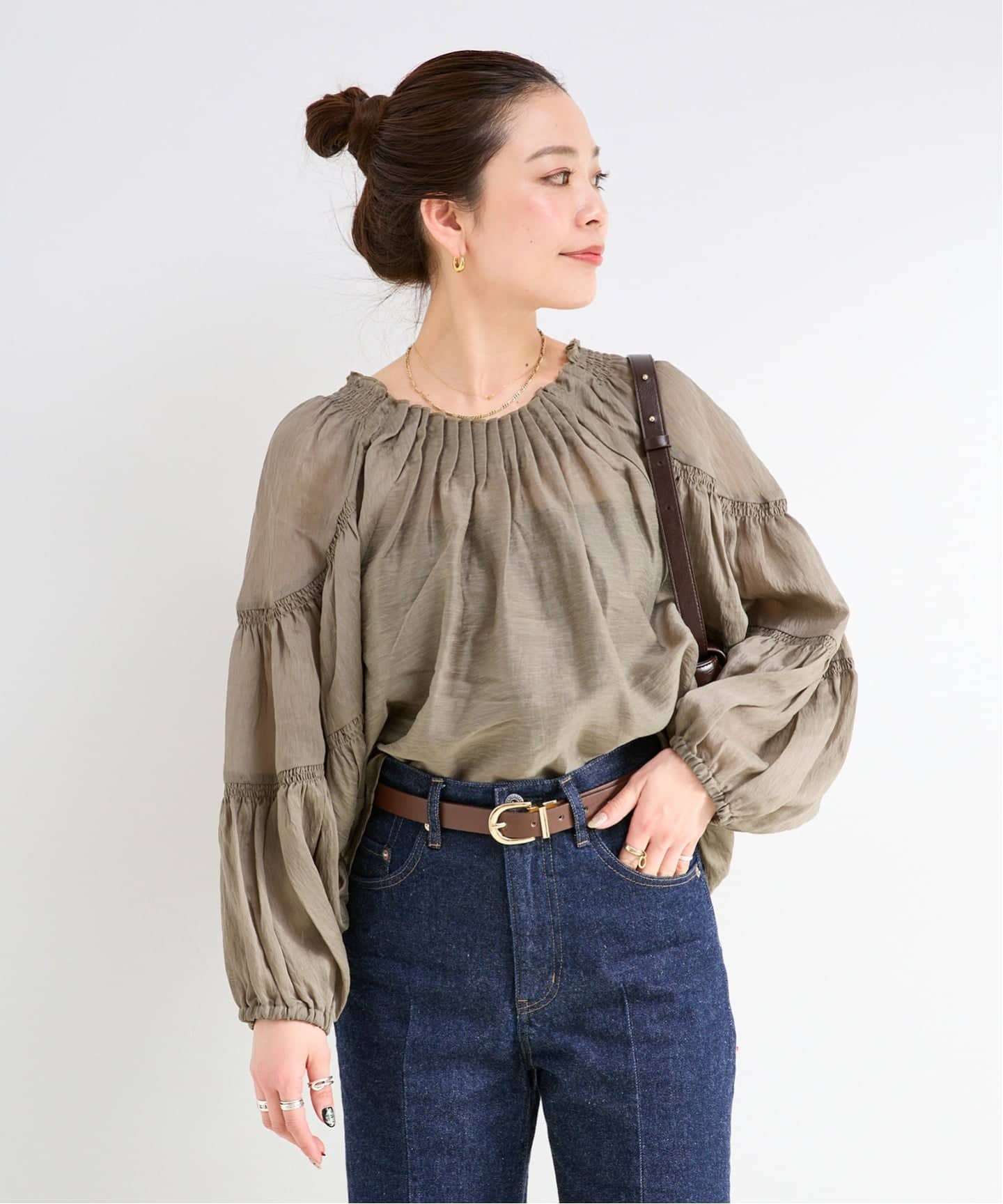 追加予約》手洗い可 / シアリネンウィングブラウス（シャツ／ブラウス