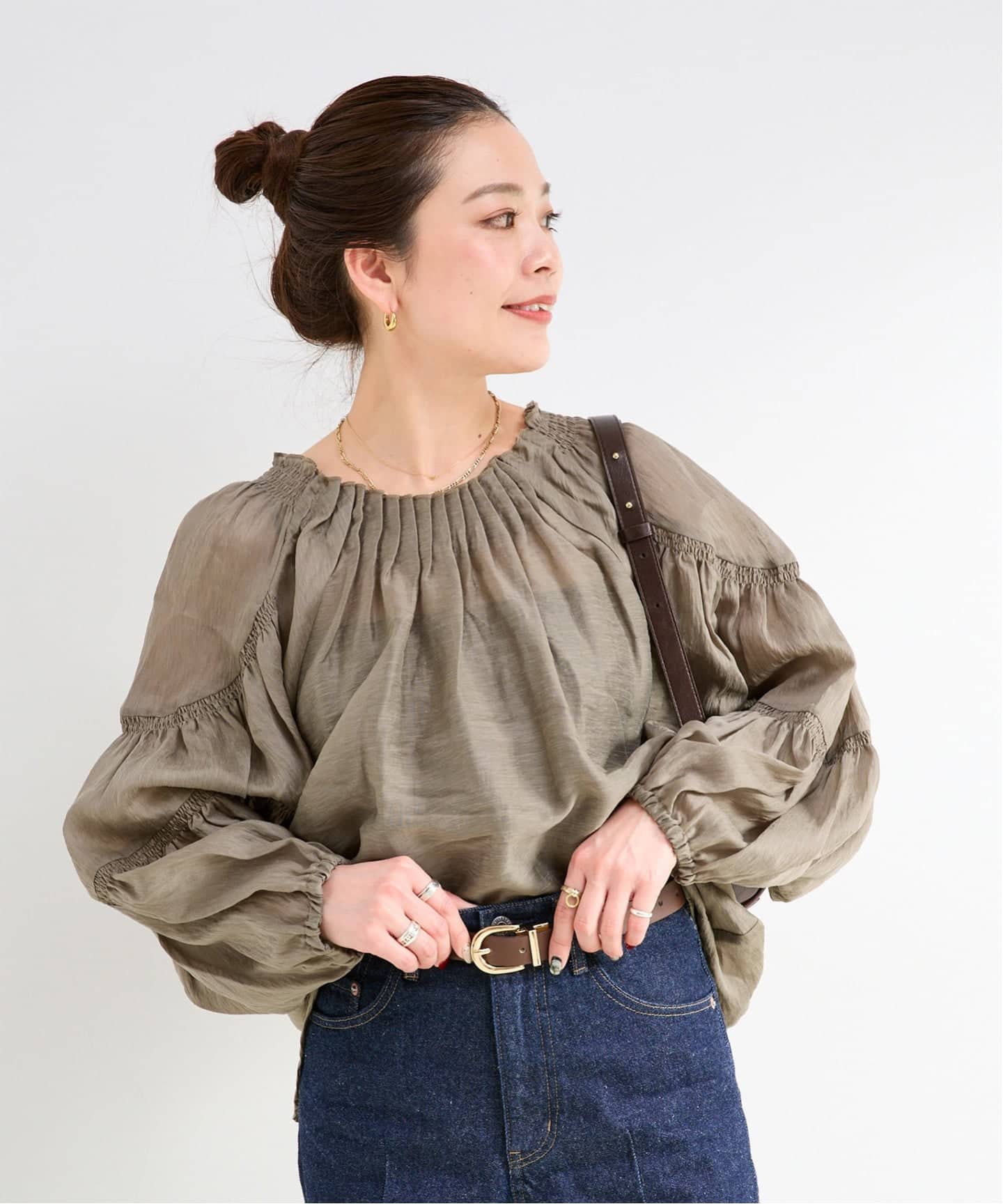 追加予約》手洗い可 / シアリネンウィングブラウス（シャツ／ブラウス