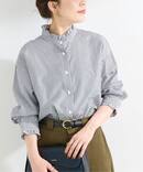 《追加6》【一部WEB限定カラーあり】手洗い可 / スタンドフリルブラウス