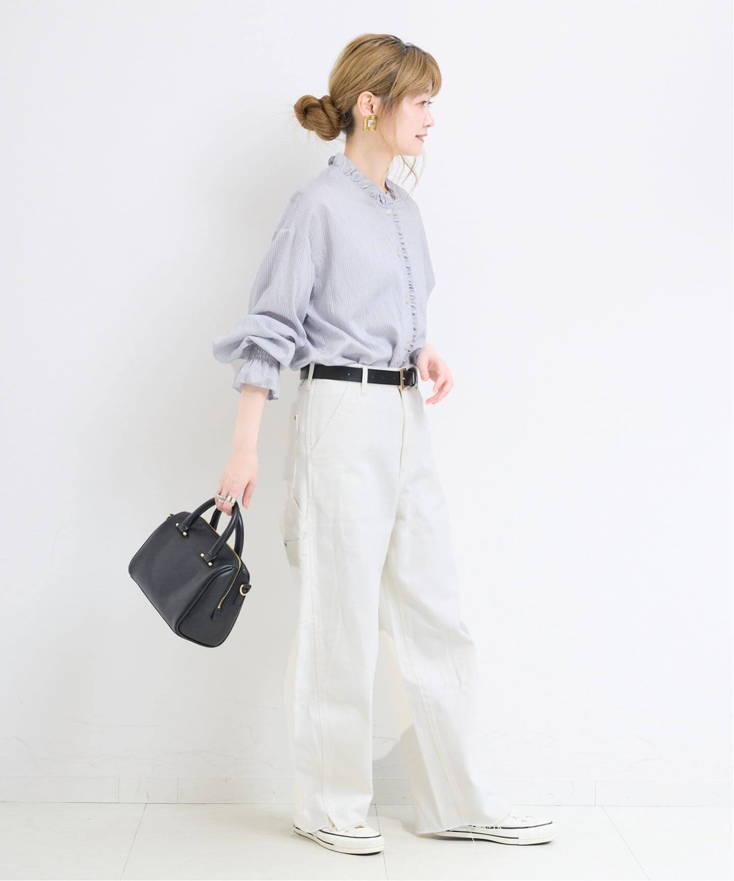 追加》【WEB限定】ウォッシャブル / フロントフリルブラウス（シャツ