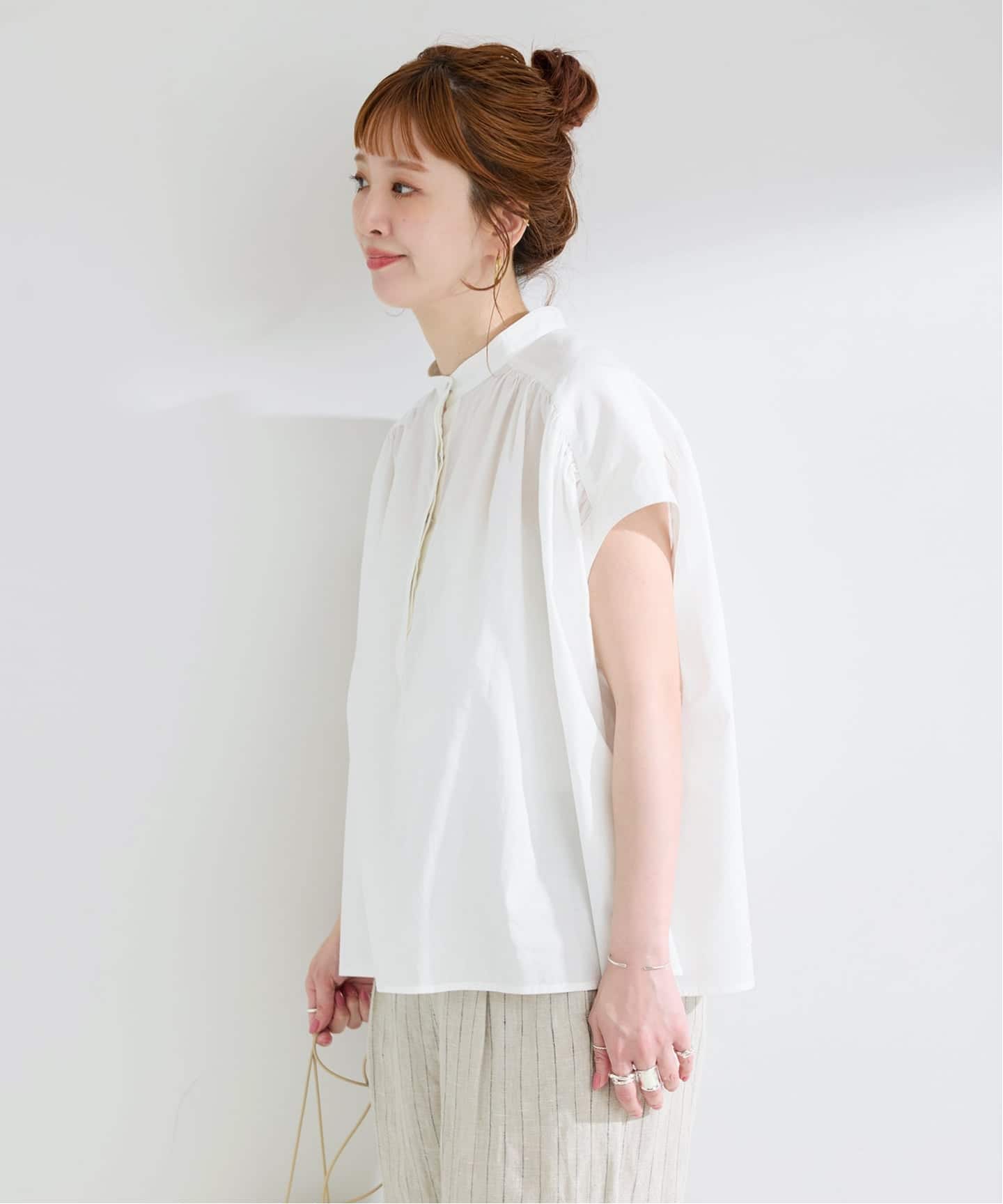 手洗い可 / ボイルスキッパーブラウス（シャツ／ブラウス）｜B.C STOCK