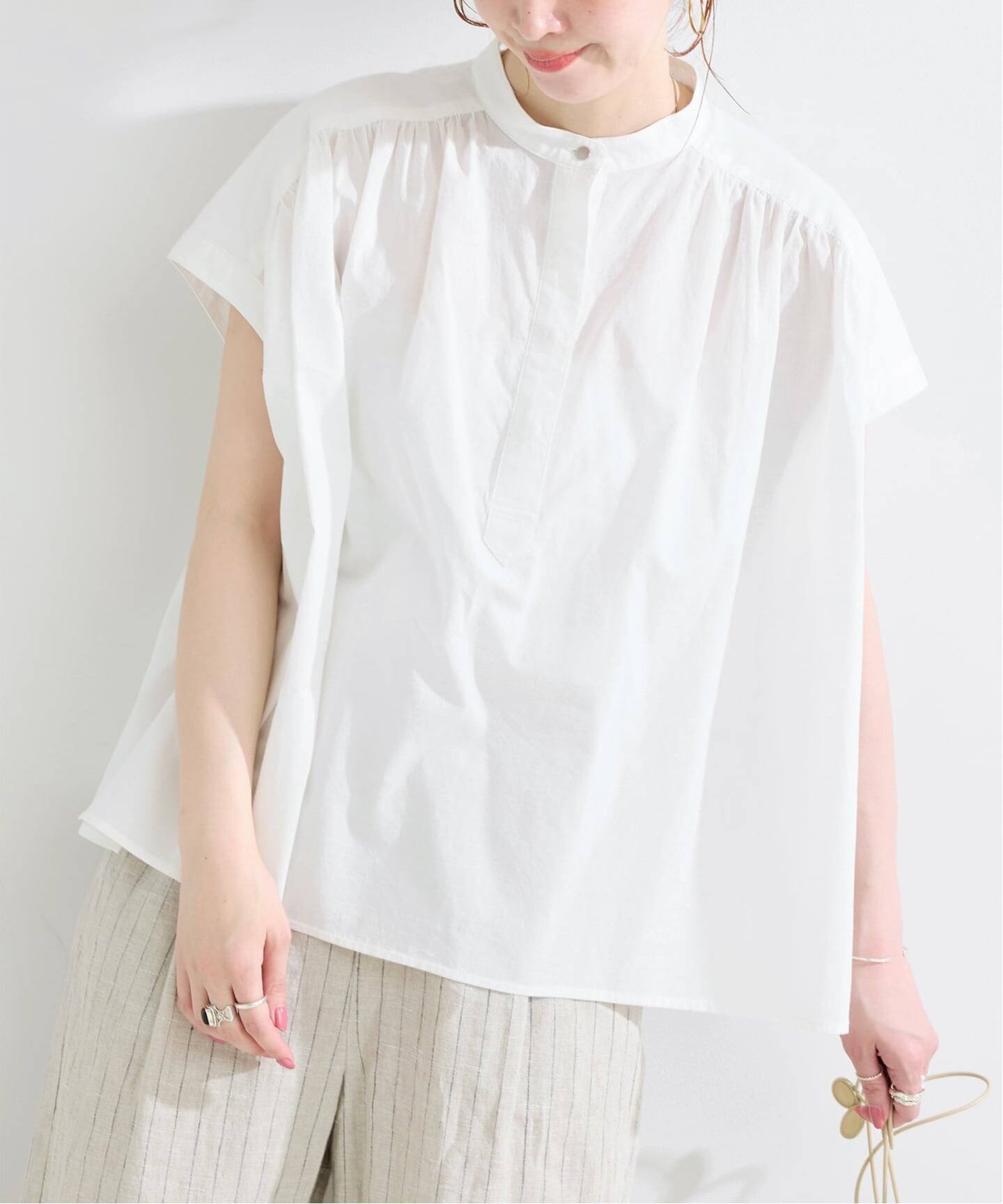 手洗い可 / ボイルスキッパーブラウス（シャツ／ブラウス）｜B.C STOCK 