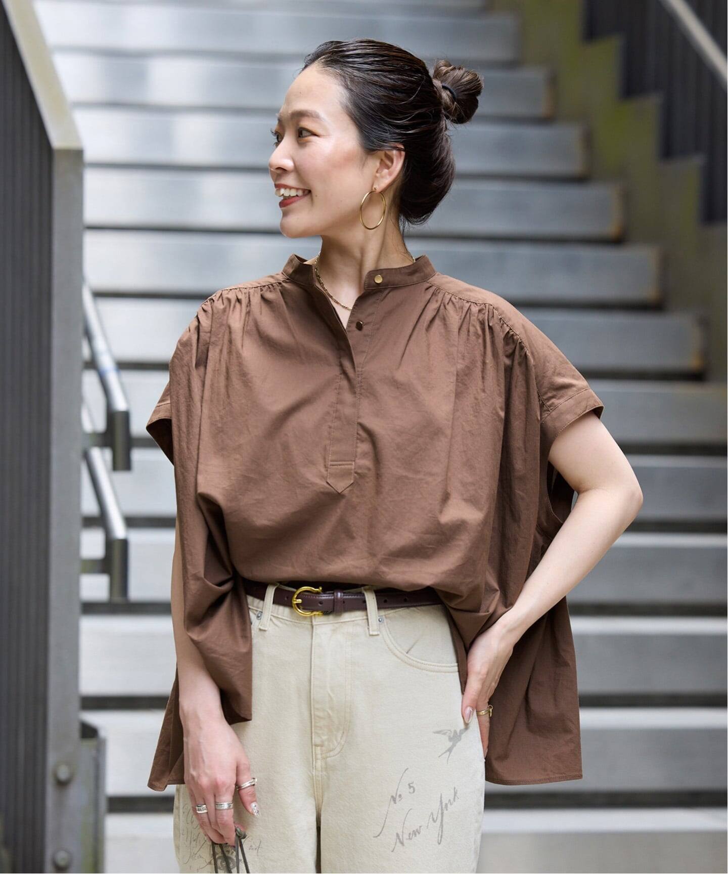 手洗い可 / ボイルスキッパーブラウス（シャツ／ブラウス）｜B.C STOCK 