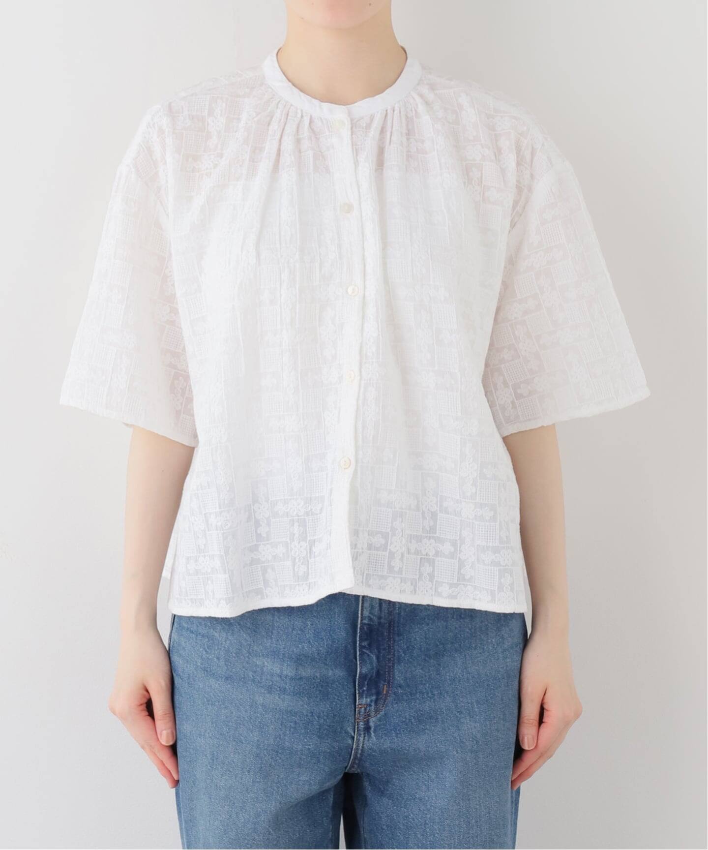 WEB限定】 FANAKA / ファナカ シアー総刺繍前開きブラウス（シャツ 