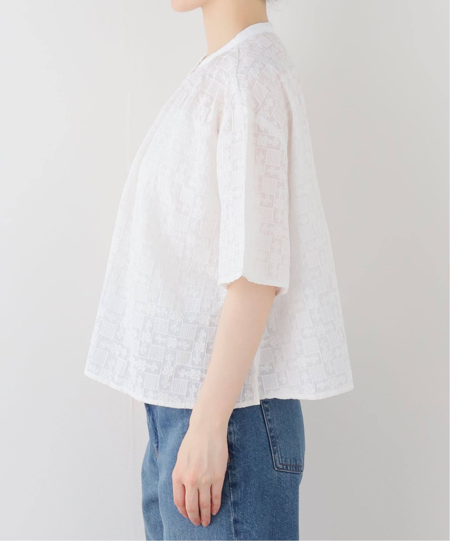 WEB限定】 FANAKA / ファナカ シアー総刺繍前開きブラウス（シャツ