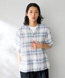 《予約》ヨーロッパリネン100% オープン半袖シャツ