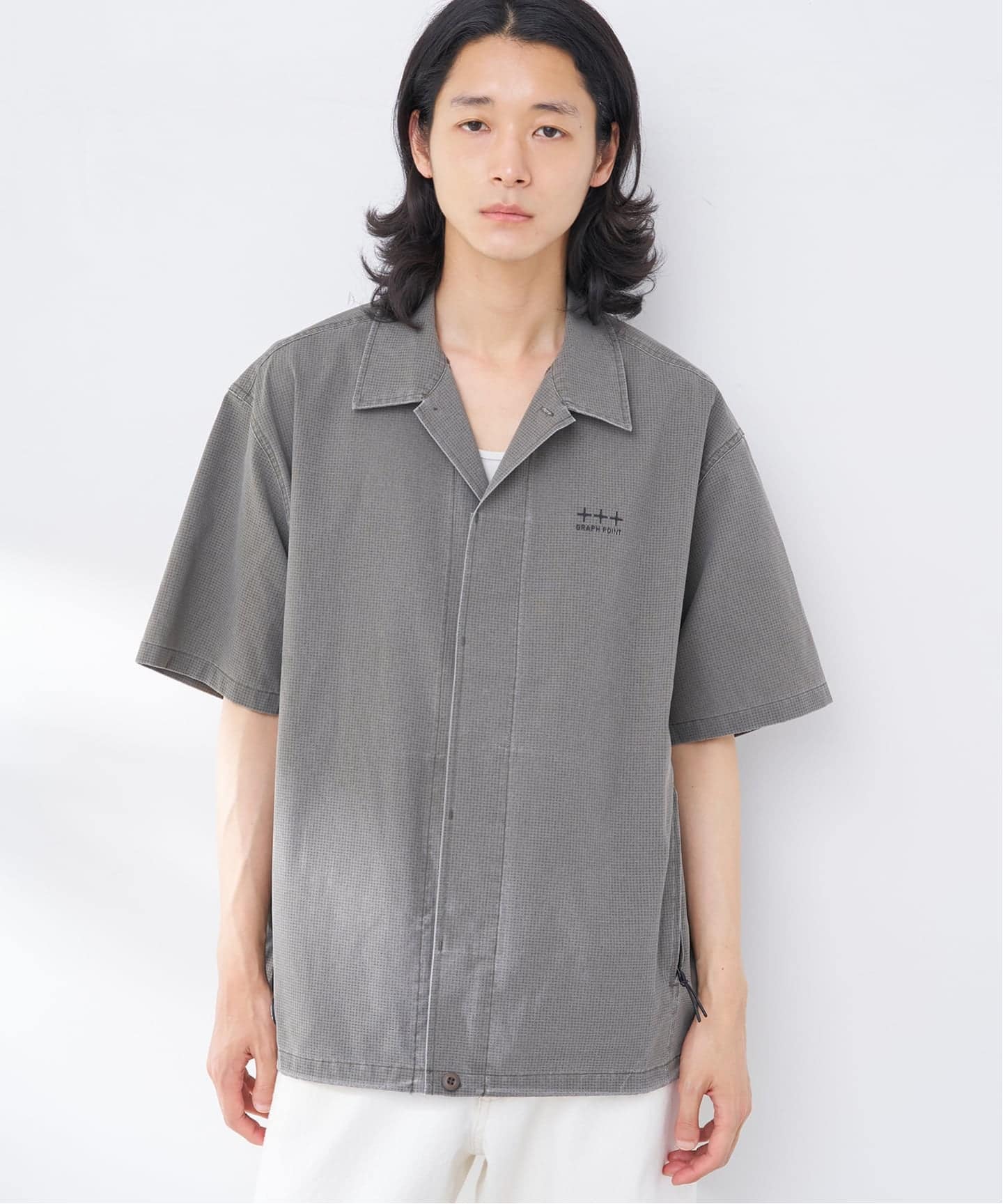 ペイント Visvim ボタンアップシャツ ダークグレー 再再値下げ　visvim シャツ JP FARFETCH | グレー | トップス