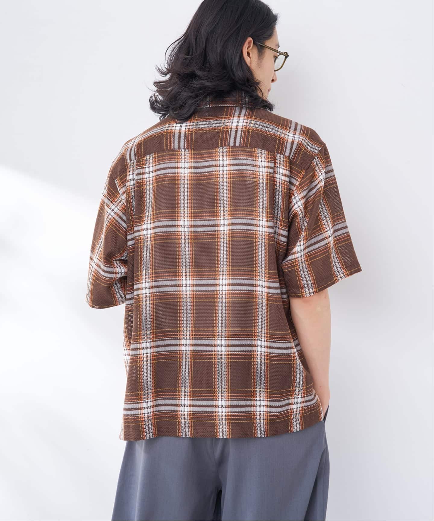 ビッグチェックメッシュシャツ（シャツ／ブラウス）｜B.C STOCK（ベー