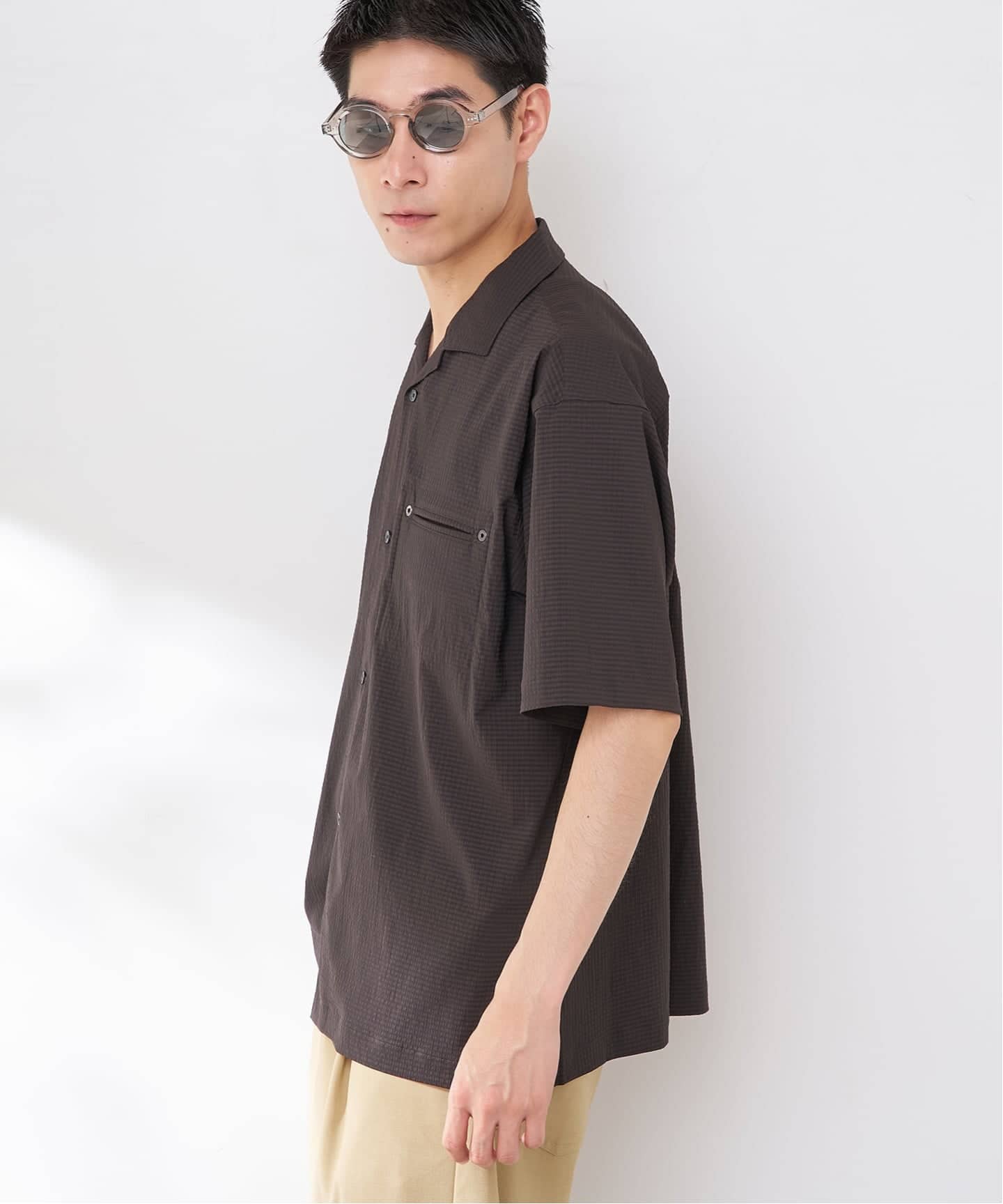 ナイロンシアサッカーシャツ（シャツ／ブラウス）｜B.C STOCK（ベー