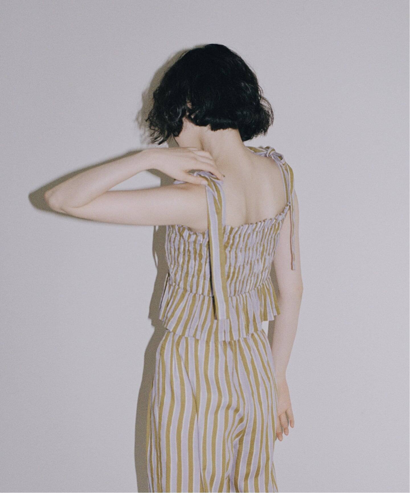 SARA MALLIKA/サラマリカ】 Stripe Print Shiring Top（シャツ