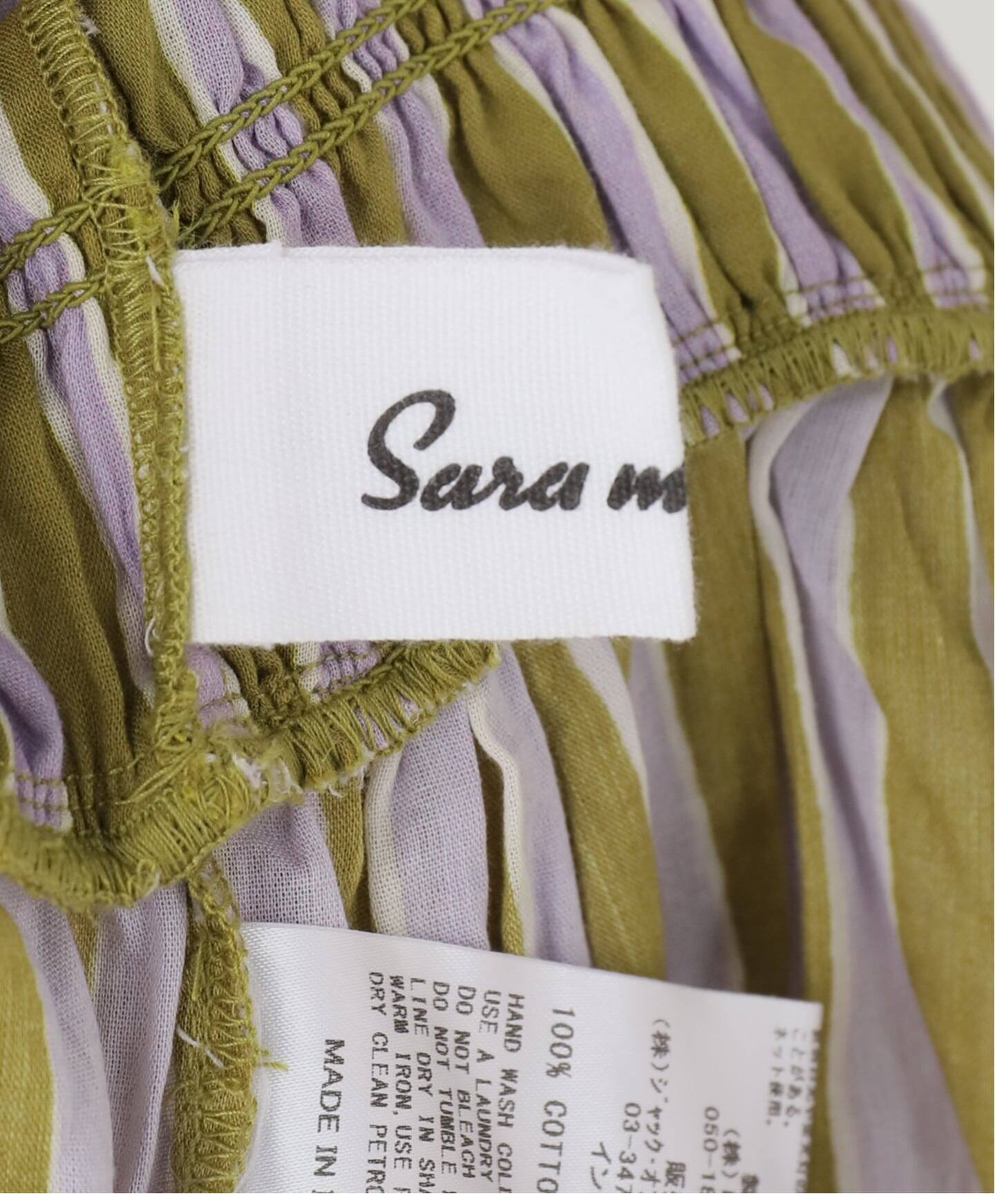 SARA MALLIKA/サラマリカ】 Stripe Print Shiring Top（シャツ