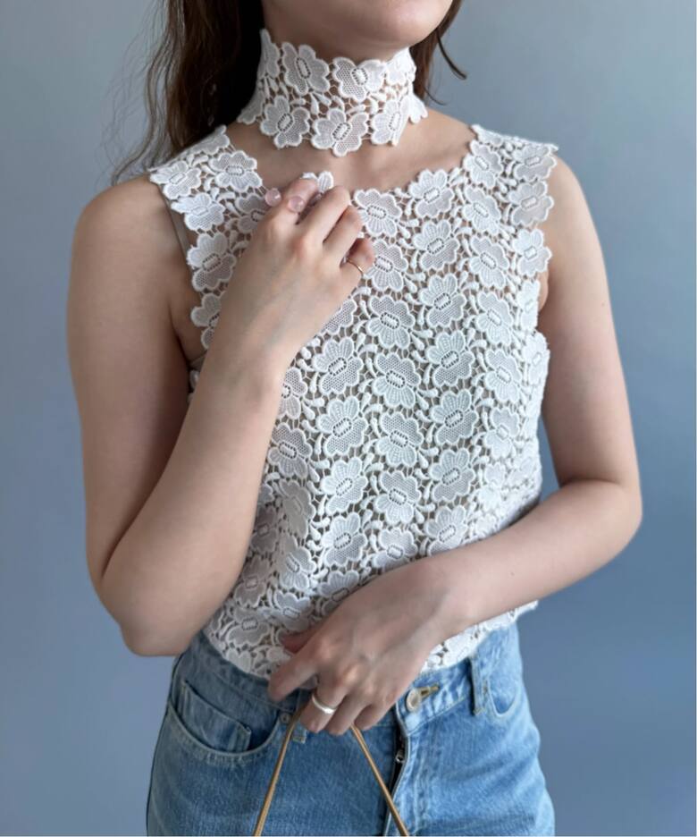 PAN/パン】BISCHOFF BUTTERFLY LACE TANKTOP（シャツ／ブラウス 