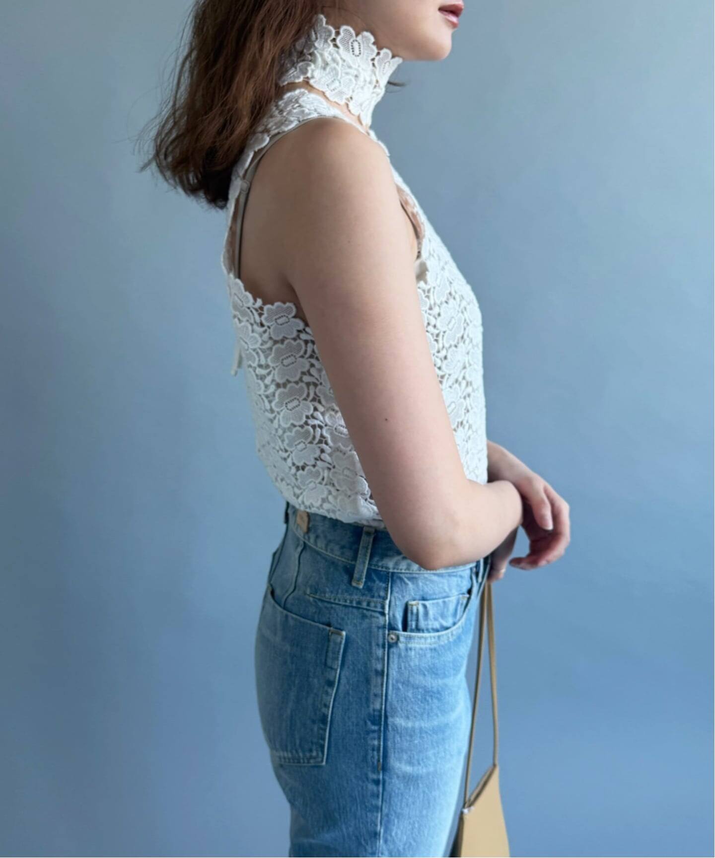 シャツ/ブラウス(半袖/袖なし) pan bischoff butterfly lace s/s blouse VONIQUE / pan/ bischoff butterfly lace s/s blouse