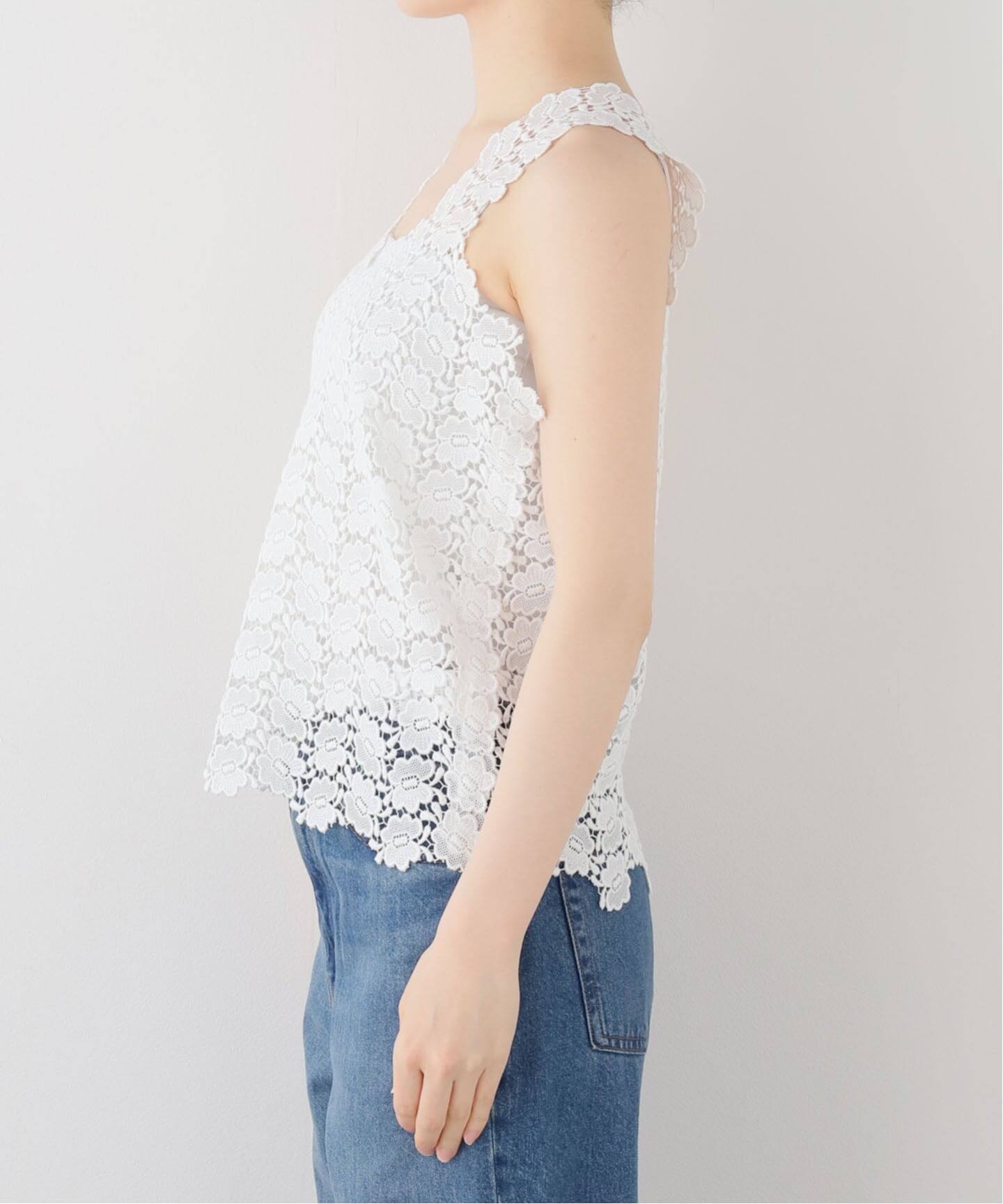 シャツ/ブラウス(半袖/袖なし) pan bischoff butterfly lace s/s blouse VONIQUE / pan/ bischoff butterfly lace s/s blouse