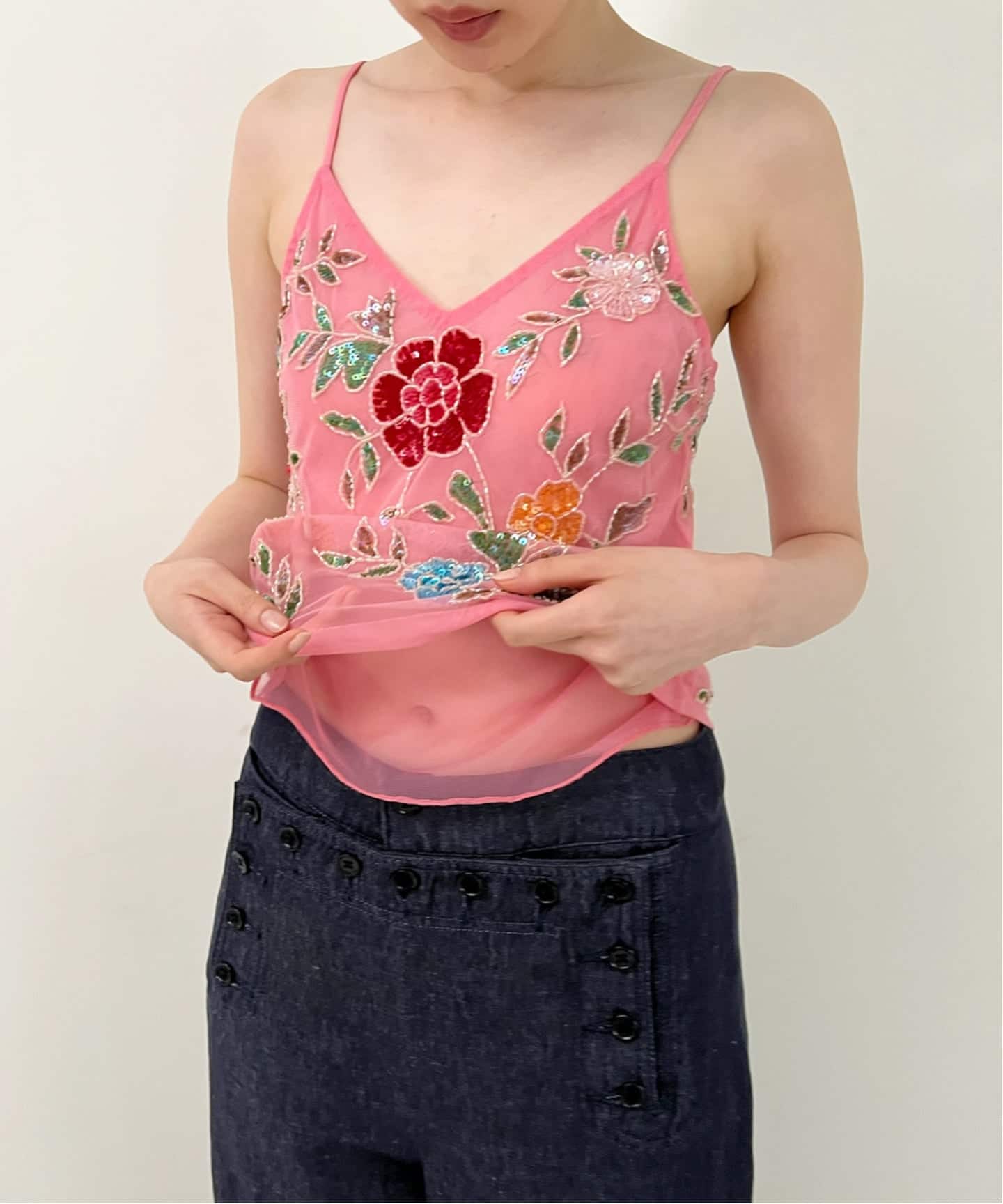 Tach clothing／タッチ クロージング】 Ezra Floral Embroidery Top