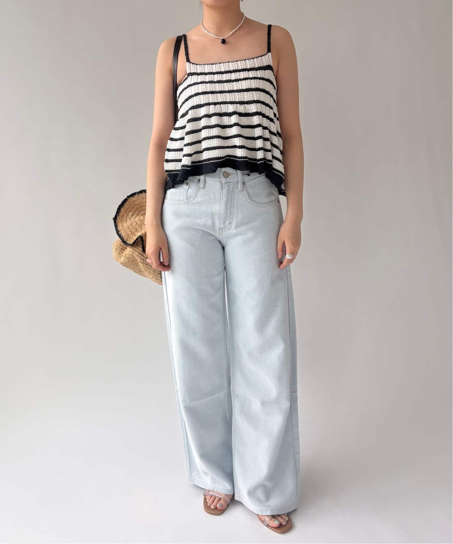 ODAHKA✖️cityshop キャミソール ODAKHA / オダカ】asymmetry striped seemles cami（キャミソール