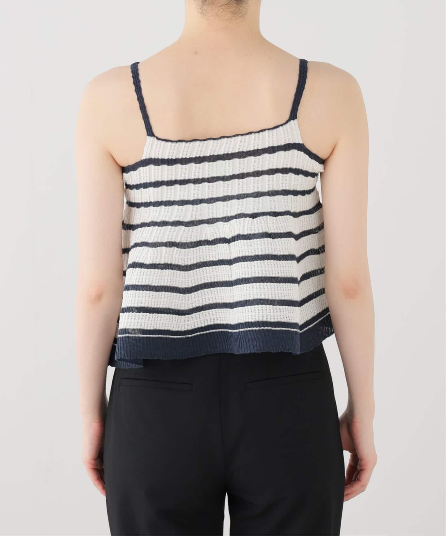ODAKHA / オダカ】asymmetry striped seemles cami（キャミソール