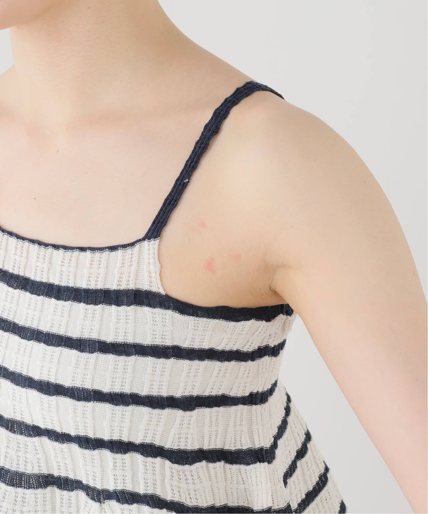 ODAKHA / オダカ】asymmetry striped seemles cami（キャミソール