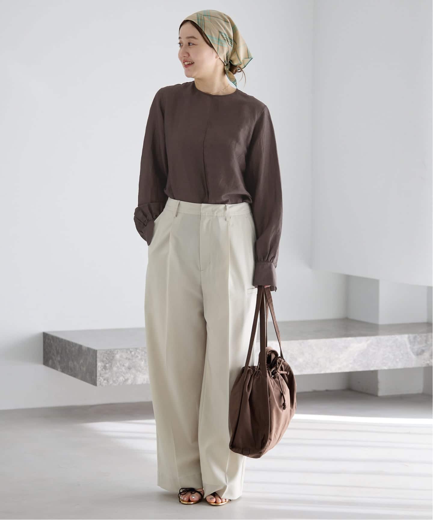 新色/WEB限定/追加2予約》ラミーリヨセルノーカラーブラウス（シャツ