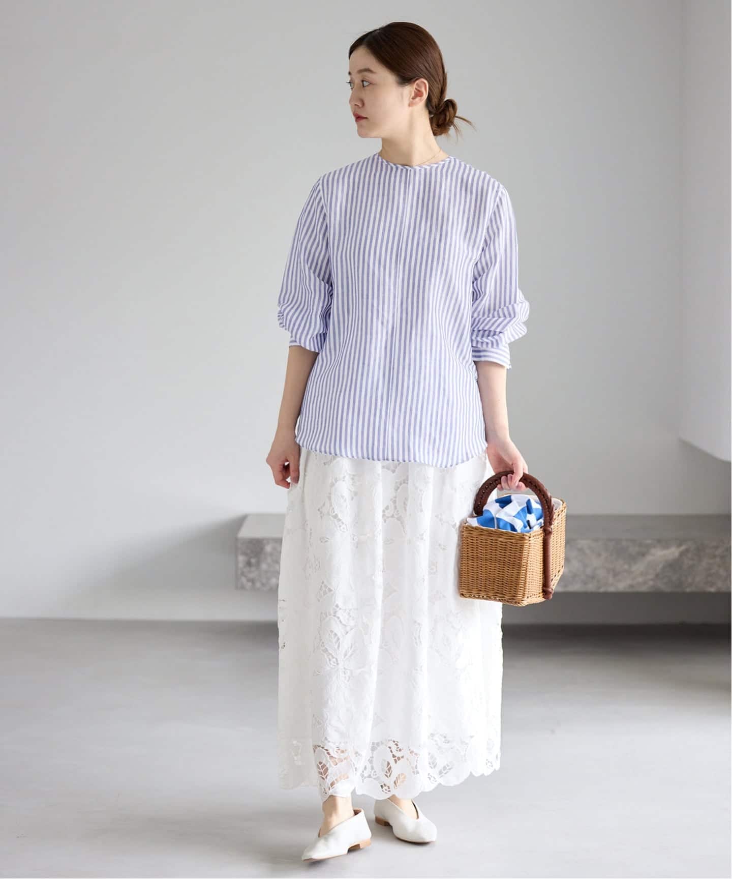 新色/WEB限定/追加2予約》ラミーリヨセルノーカラーブラウス（シャツ