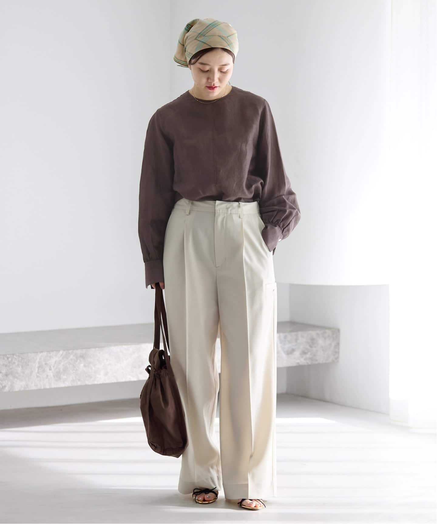 新色/WEB限定/追加2予約》ラミーリヨセルノーカラーブラウス（シャツ