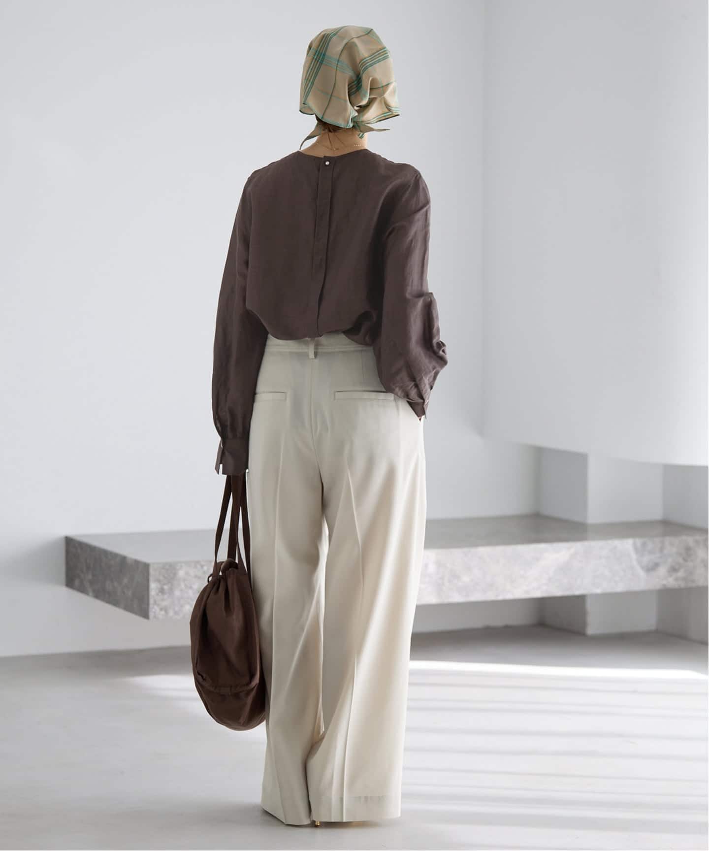 新色/WEB限定/追加2予約》ラミーリヨセルノーカラーブラウス（シャツ