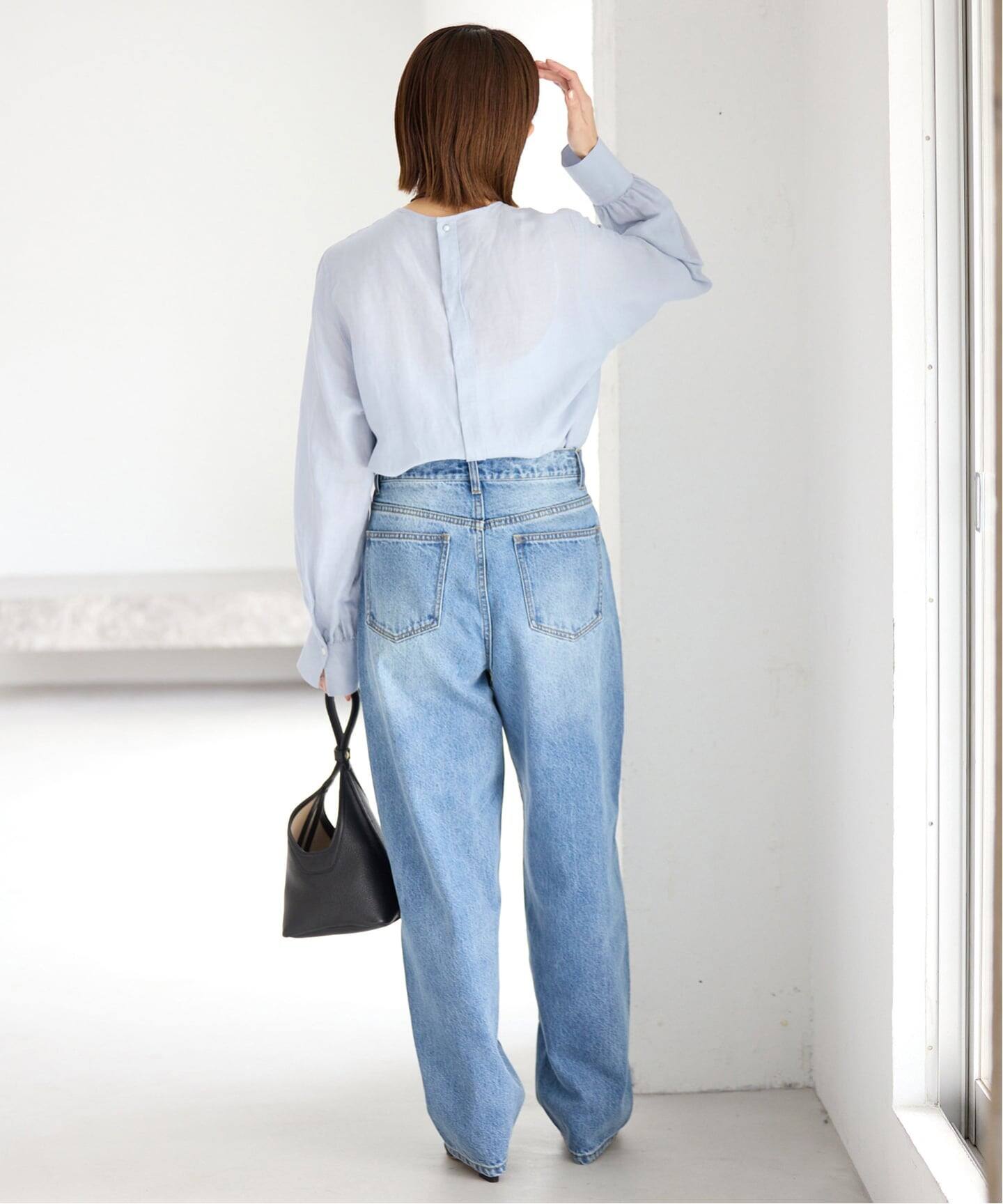 新色/WEB限定/追加2予約》ラミーリヨセルノーカラーブラウス（シャツ