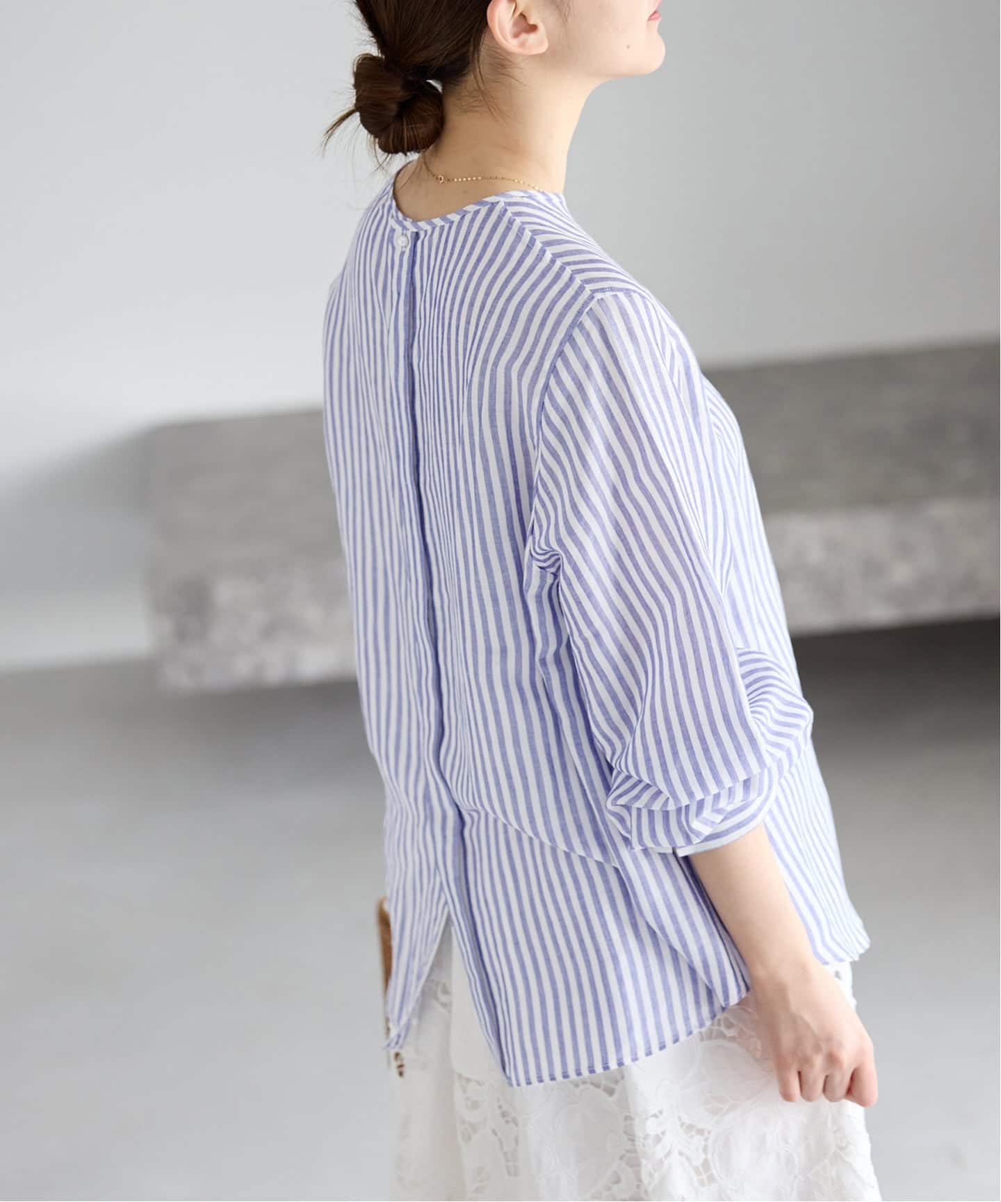 新色/WEB限定/追加2予約》ラミーリヨセルノーカラーブラウス（シャツ